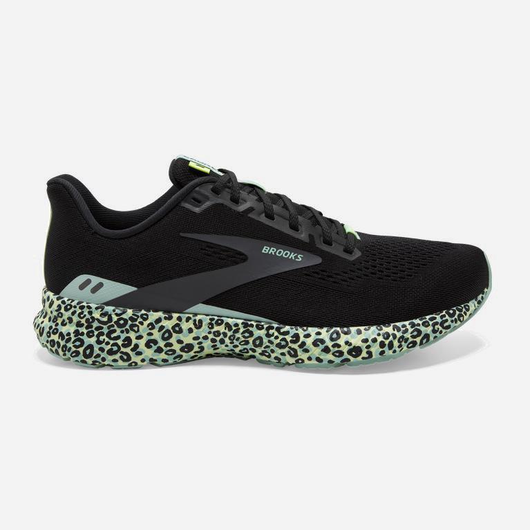 Brooks Launch 8 Womens Light Cushion Road Running Shoes - Black/Ebony/grey Charcoal/Ocean Mint - Phi